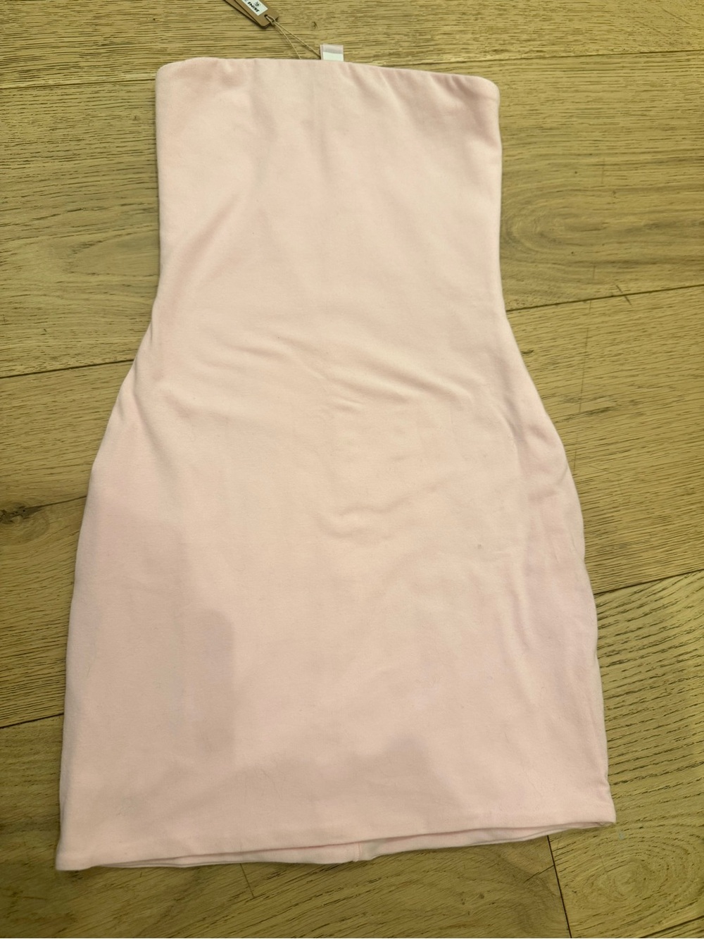 SKIMS Strapless Light Pink Bodycon Dress
